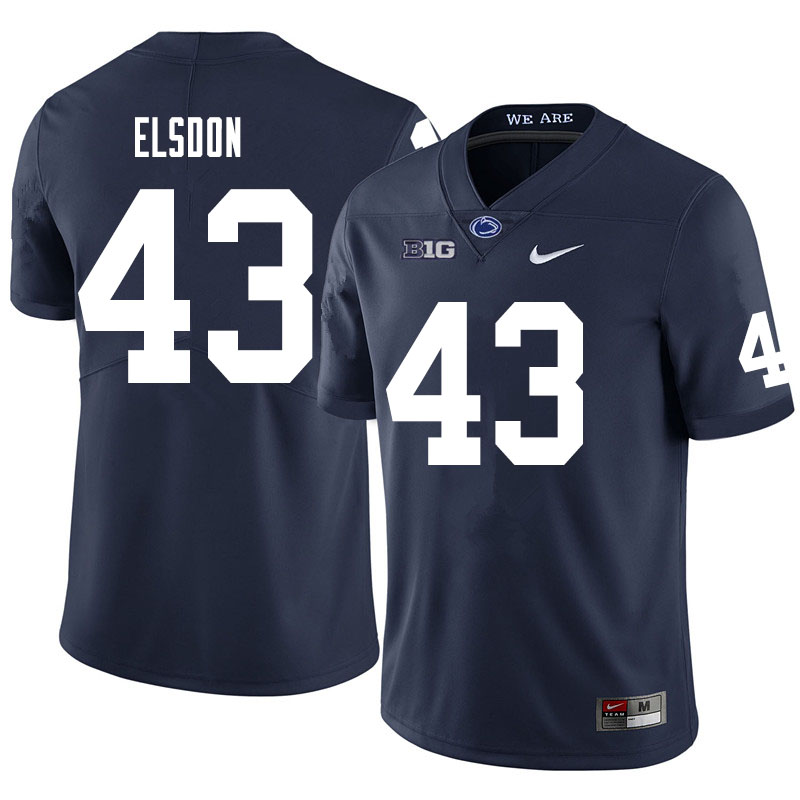 Men #43 Tyler Elsdon Penn State Nittany Lions College Football Jerseys Sale-Navy - Click Image to Close